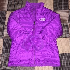 Girls North Face Puffer Reversible Coat Size XS